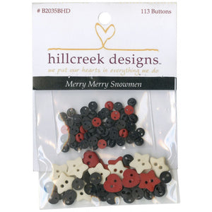 113 Piece Button Pack for the Merry Merry Snowmen Pattern image # 48394