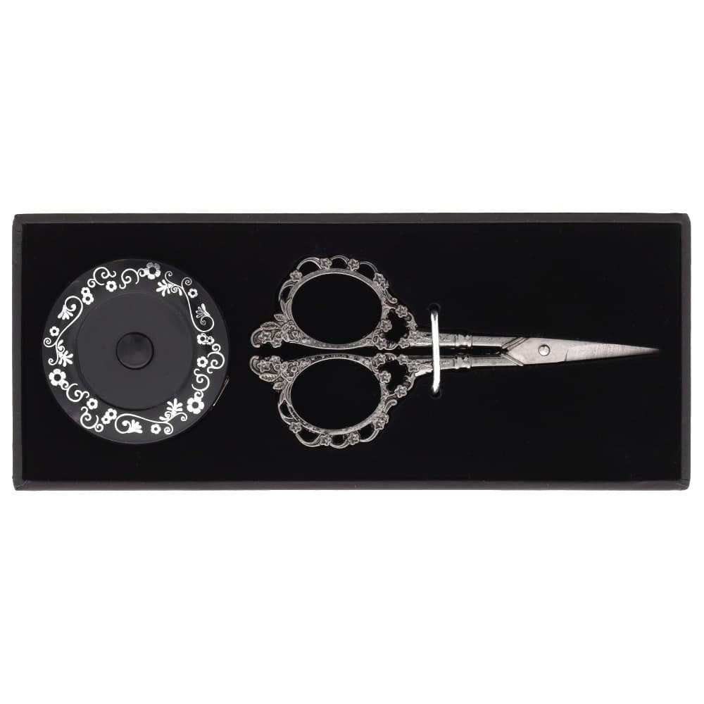 Klasse Black Embroidery Scissor and Tape Measure Gift Set image # 85517