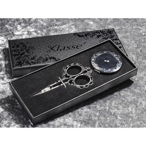 Klasse Black Embroidery Scissor and Tape Measure Gift Set image # 54773
