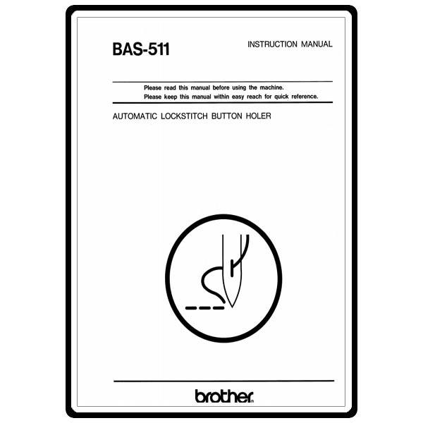 Instruction Manual, Brother BAS-511 image # 2088
