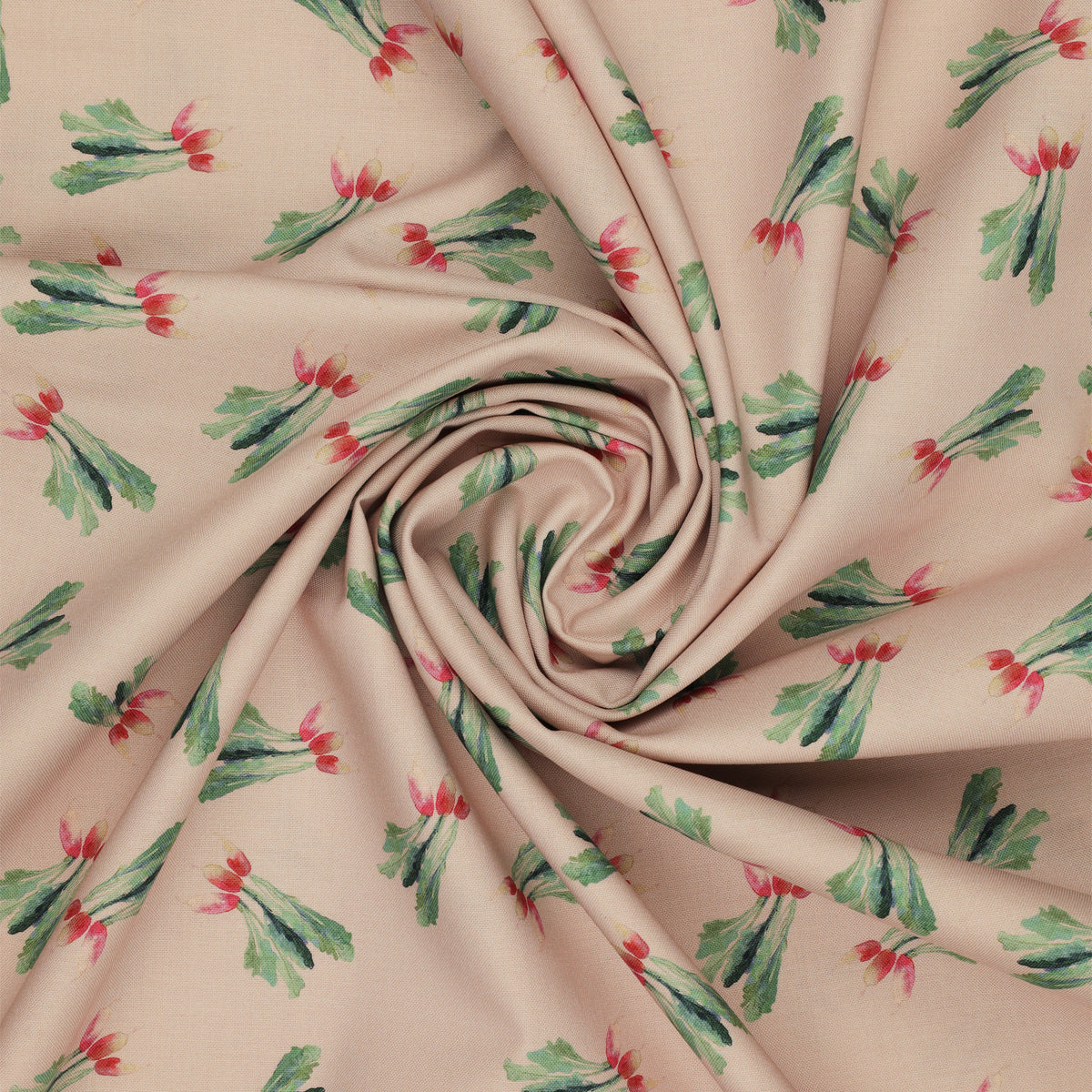 Red Patch Textile Vegetable Patch Fabric Collection - Radish Red