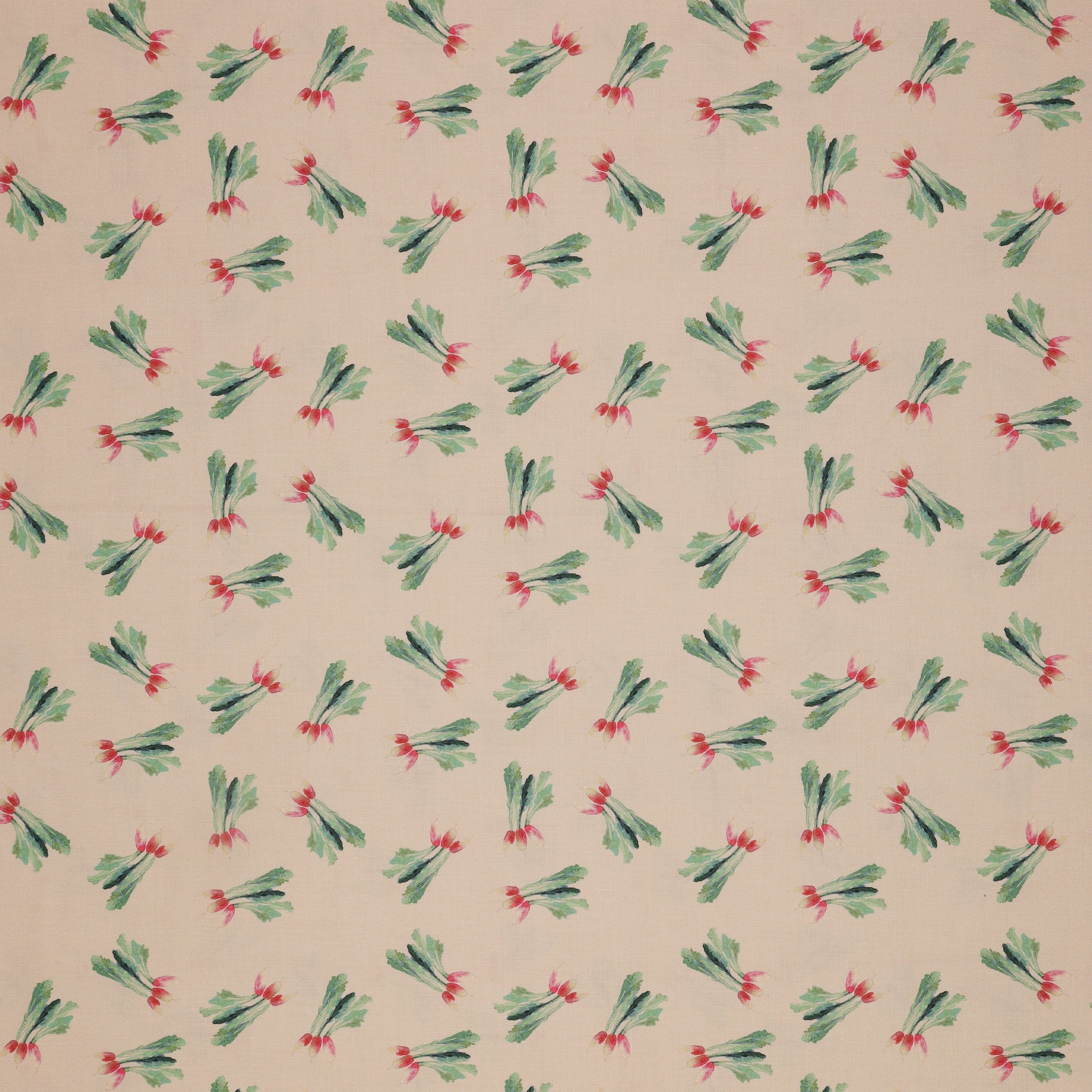 Red Patch Textile Vegetable Patch Fabric Collection - Radish Red