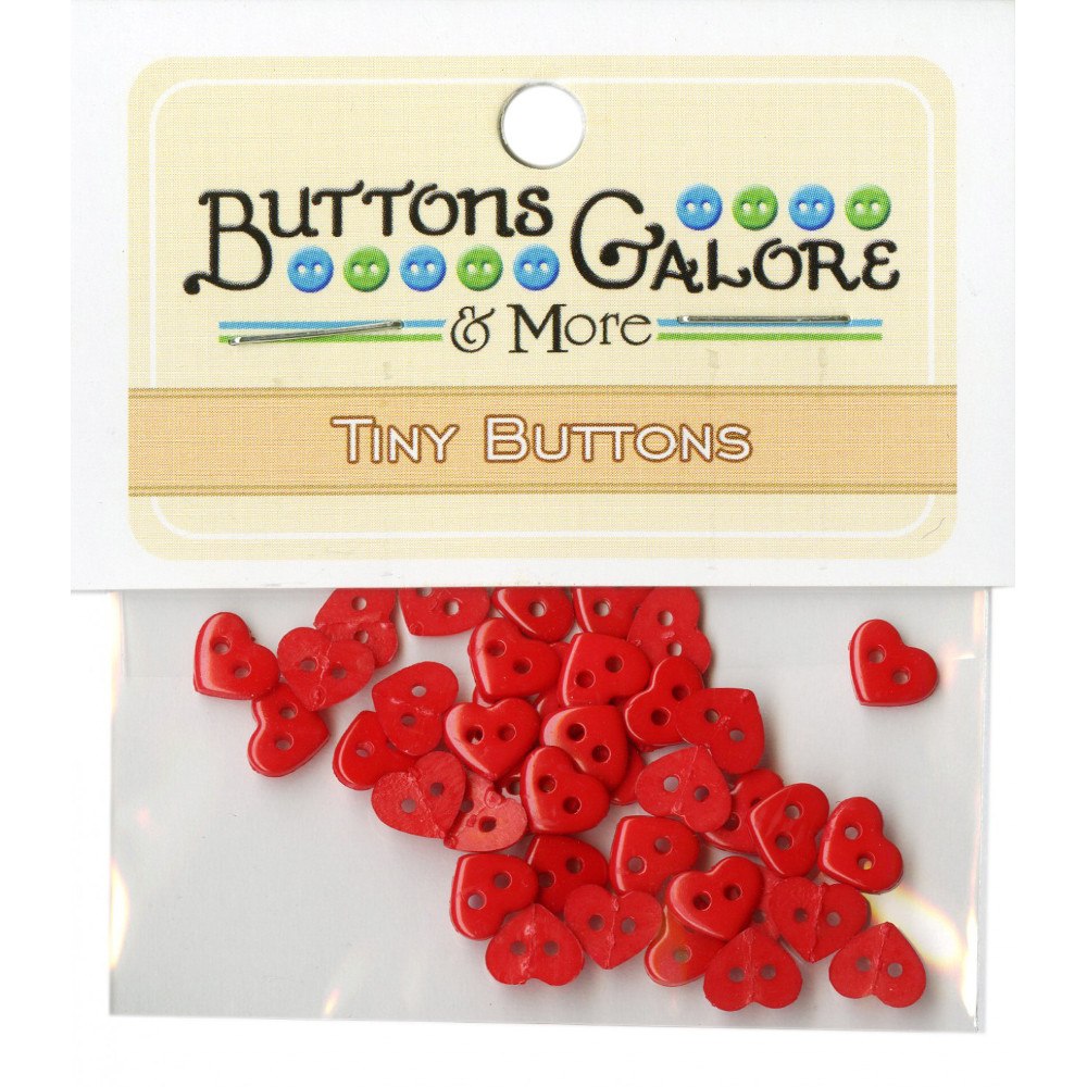 1/4in Tiny Heart Buttons image # 49185
