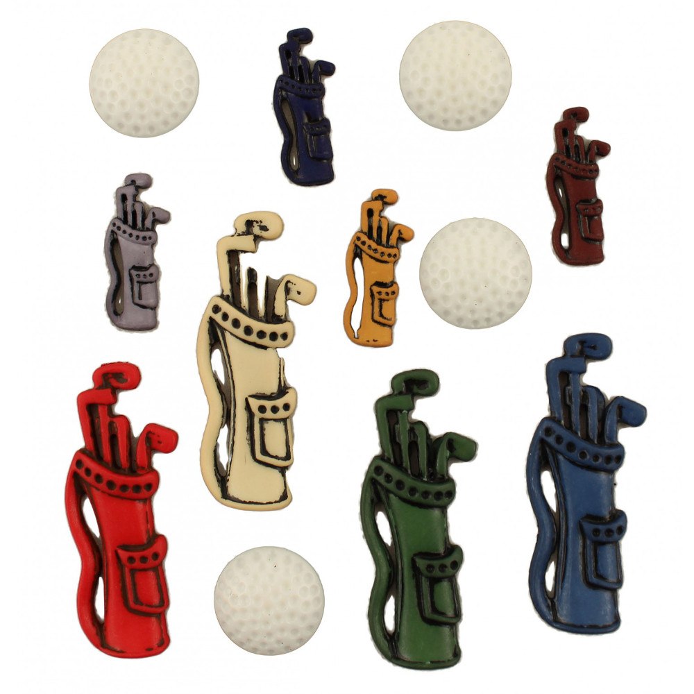 Assorted Golf Themed Buttons image # 48609