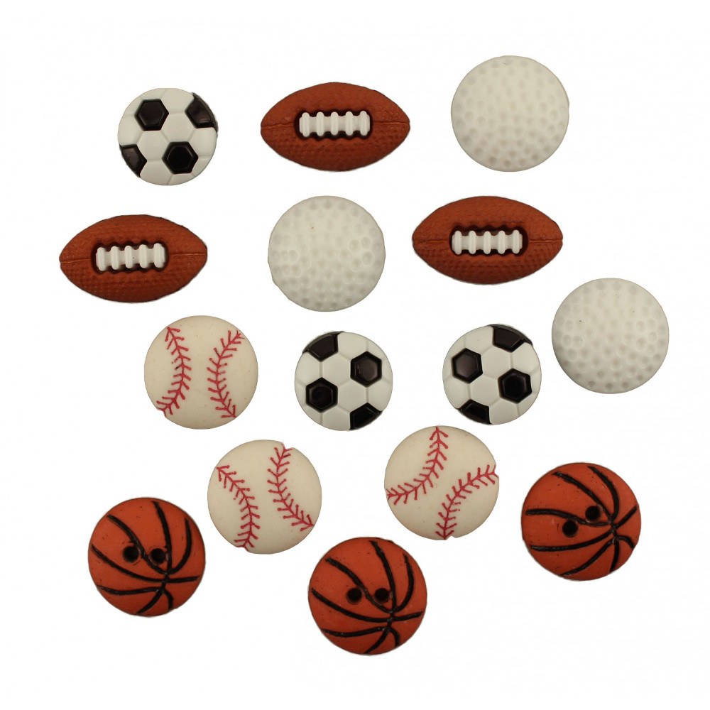 Lets Play Ball Sports Buttons image # 48726