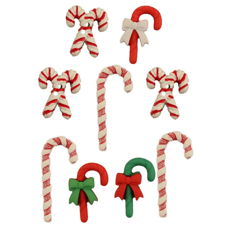Candy Cane Lane Buttons - 9pk image # 48707