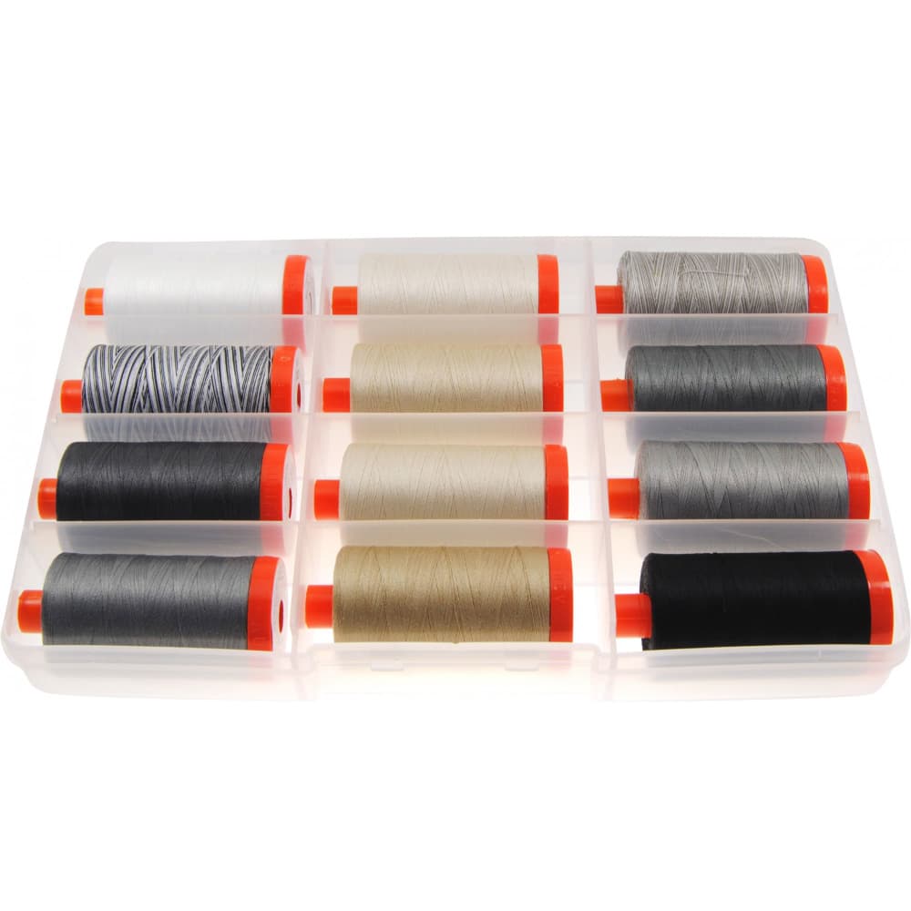 Aurifil 50wt Paper & Ink Thread Collection (12 Spools)