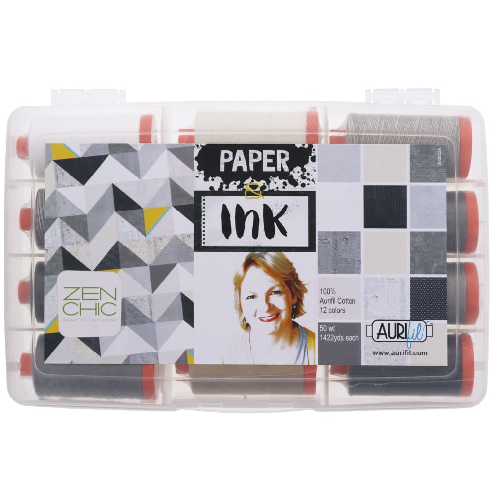 Aurifil 50wt Paper & Ink Thread Collection (12 Spools) image # 94172