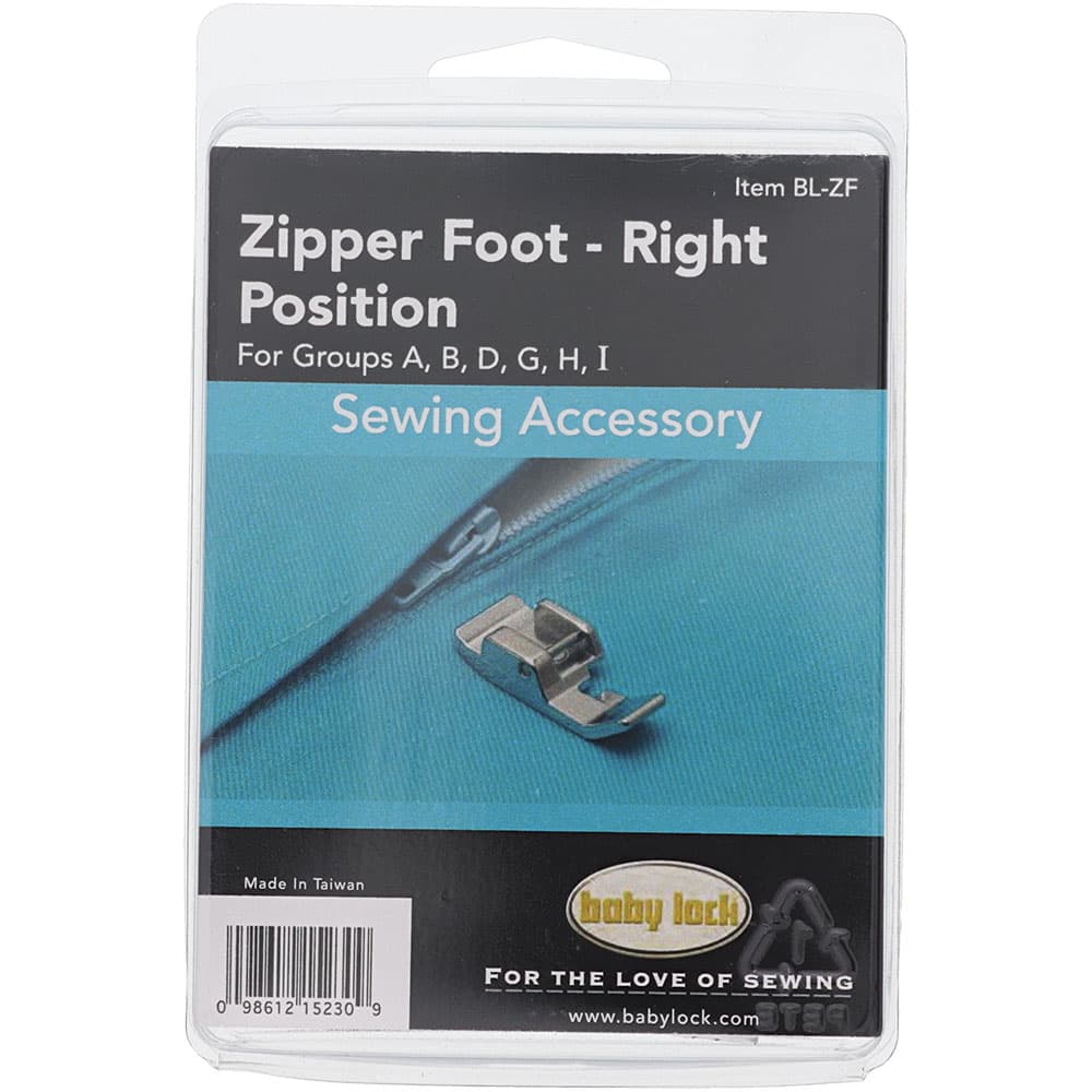 Right Position Zipper Foot, Babylock #BL-ZF image # 107843