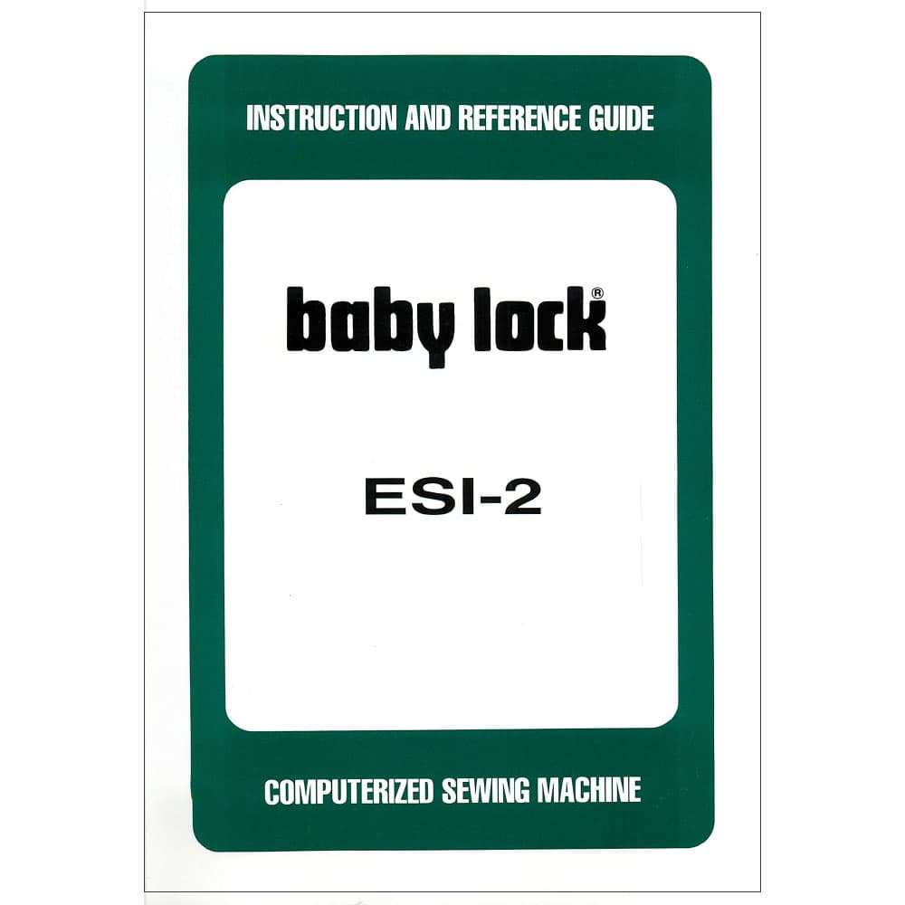 Babylock ESI-2 Esante Instruction Manual image # 121825