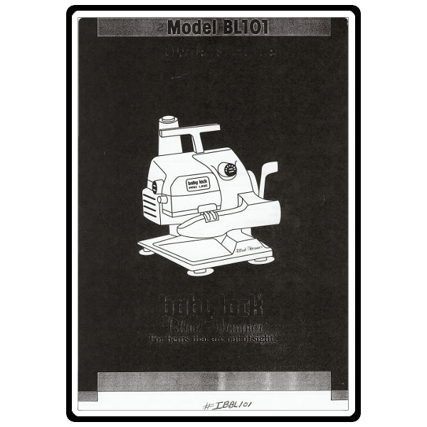 Service Manual, Babylock BL101 image # 5758