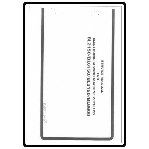 Service Manual, Babylock BL6150 image # 22217
