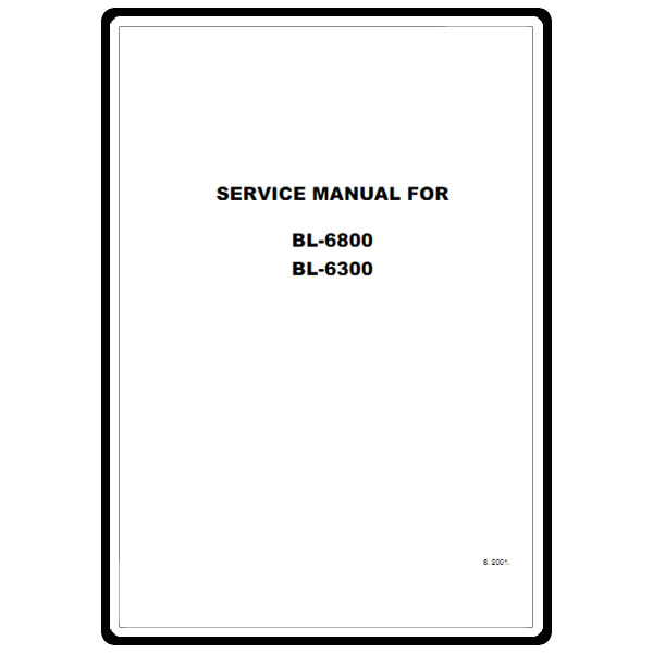 Service Manual, Babylock BL6300 image # 5784