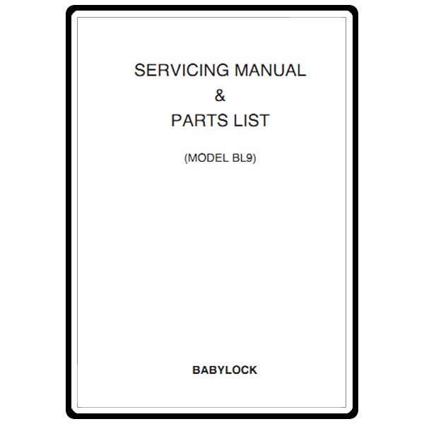 Service Manual, Babylock BL9 image # 5791
