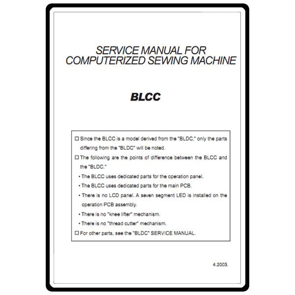 Service Manual, Babylock BLCC Crafter's Choice image # 22221