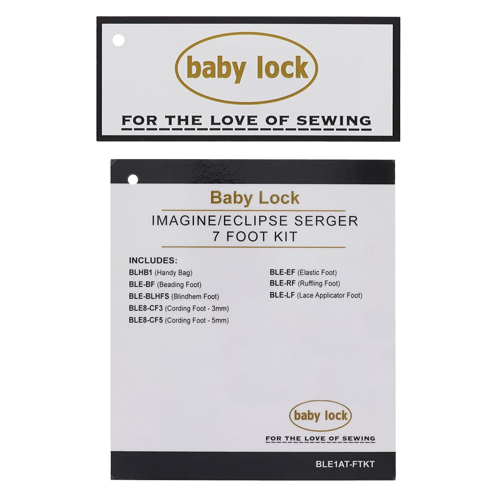 Imagine 7-pc Presser Foot Kit, Babylock #BLE1AT-FTKT image # 107336