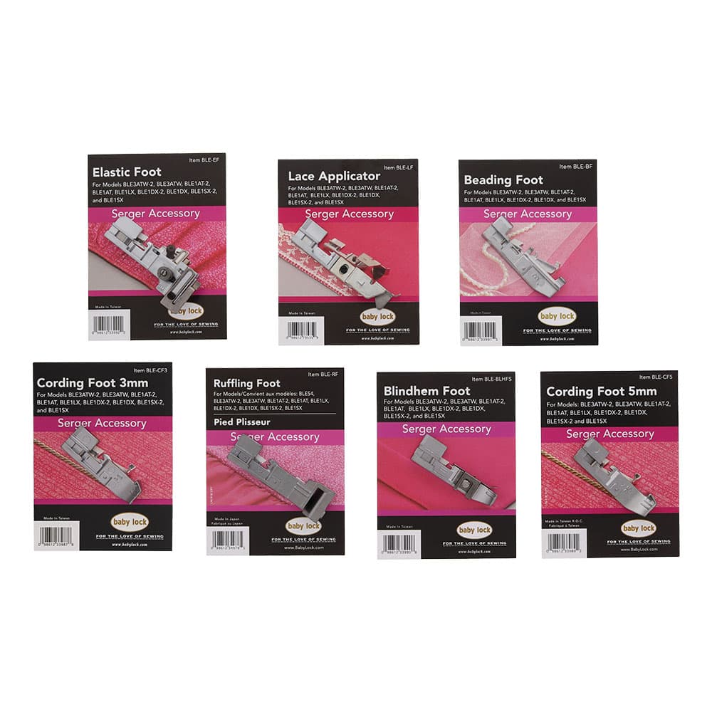 Imagine 7-pc Presser Foot Kit, Babylock #BLE1AT-FTKT image # 107334