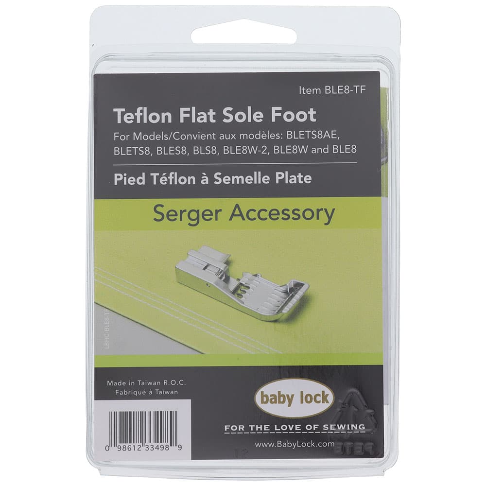 Teflon Flat Sole Foot, Babylock #BLE8-TF image # 113665