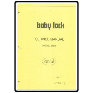 Service Manual, Babylock BLE8 Evolve image # 5797