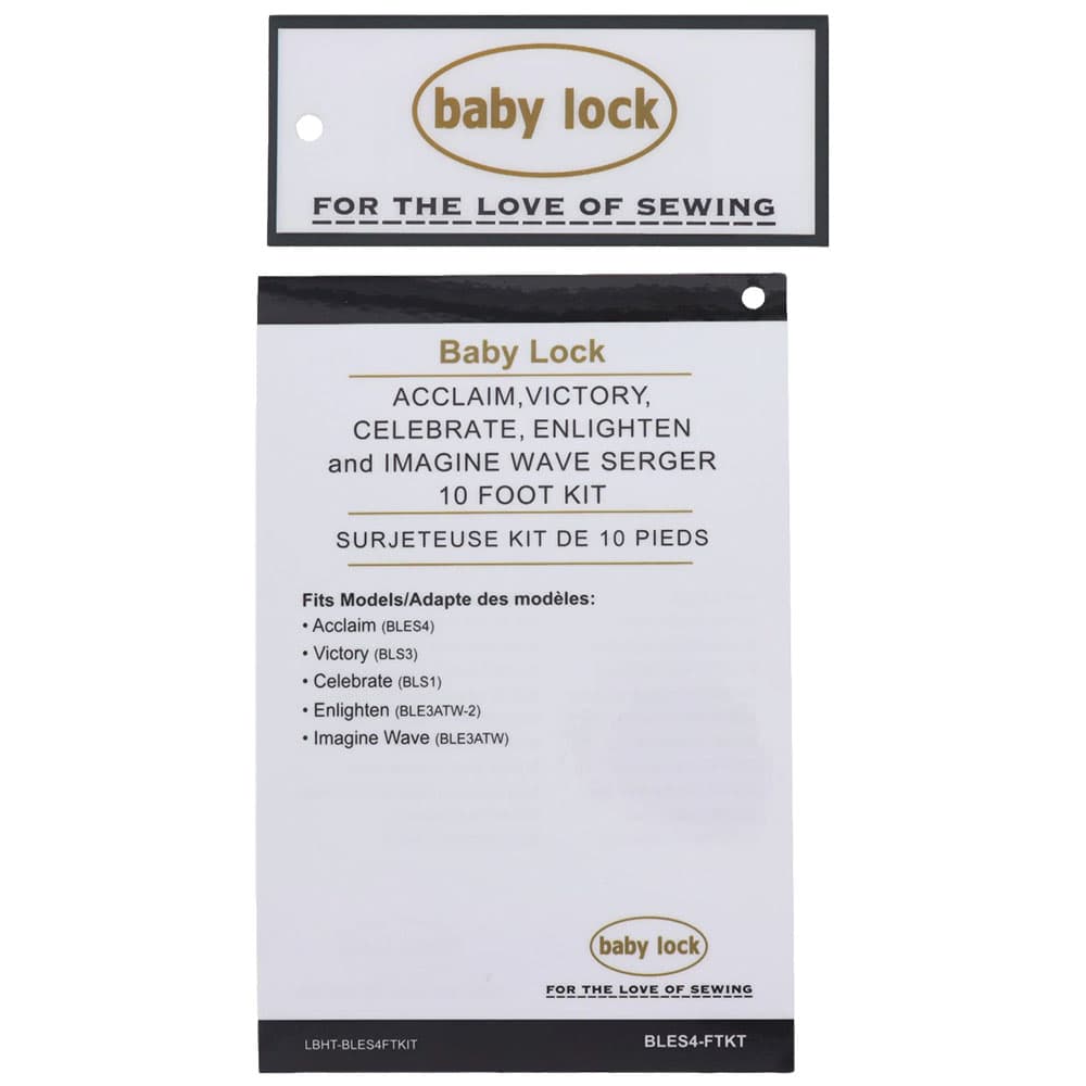 10pc Serger Foot Kit w/ Carrying Case, Babylock #BLES4FTKIT image # 107586