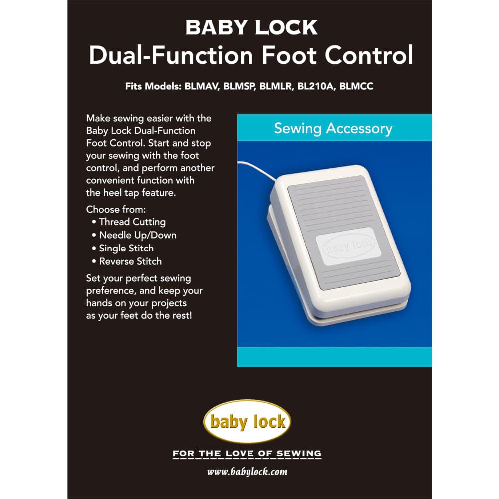 Dual-Function Foot Control, Babylock #BLMAC-DFC image # 95585