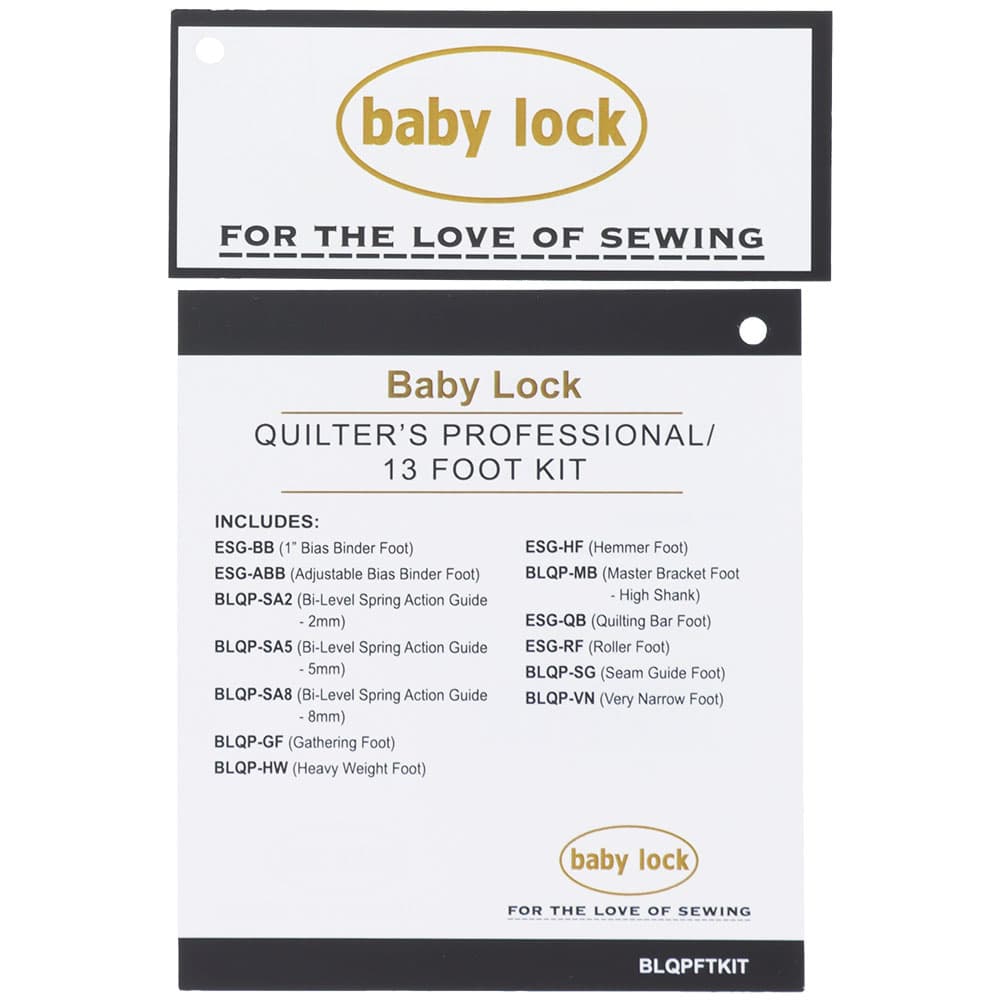 13pc Quilters Choice Presser Foot Kit, Babylock #BLQPFTKIT image # 109227