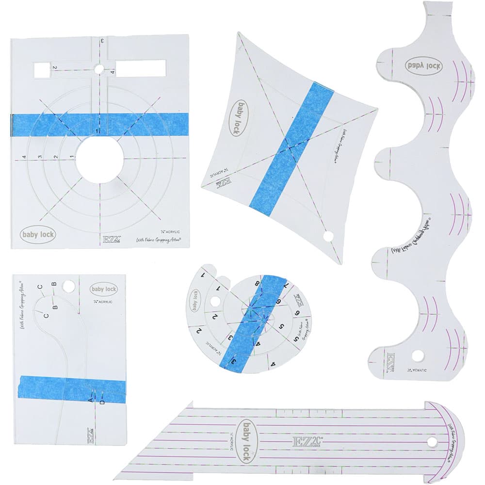 1/4" High Shank Acrylic Ruler Set, Babylock #BLRK-HSLA image # 107706