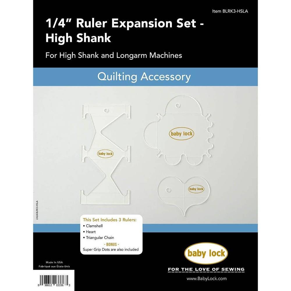 High Shank & Long-Arm Ruler Expansion Set (1/4"), Babylock #BLRK3-HSLA image # 86856
