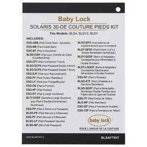 Solaris Foot Kit (30pc), Babylock #BLSAFTKIT image # 107628