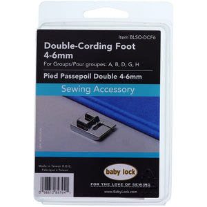 Double Cording Foot (4-6mm), Babylock #BLSO-DCF6 image # 91069