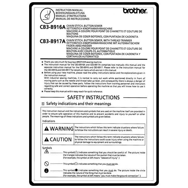 Instruction Manual, Brother BM-917A image # 2364