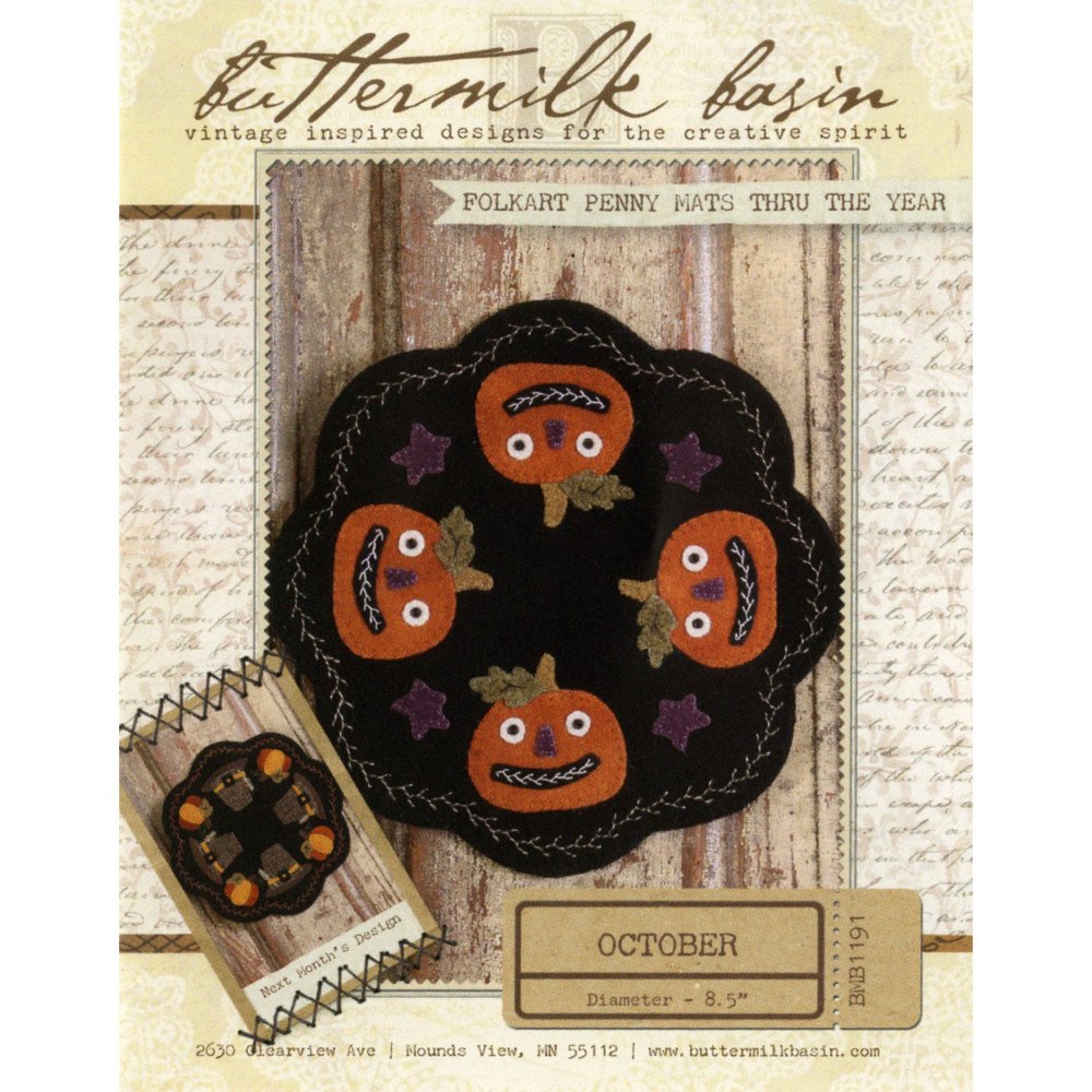 Folkart Penny Mats Pattern, Thru the Year, October image # 35422