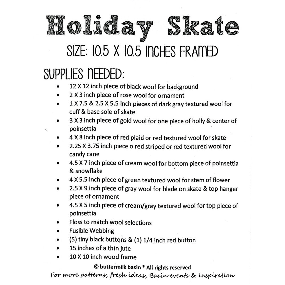 Holiday Skate Pattern, Buttermilk Basin image # 35906