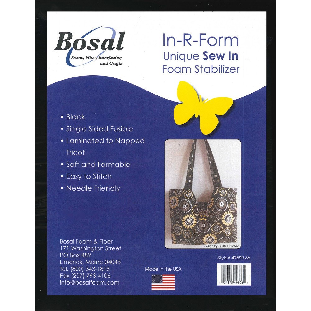 Bosal InRForm SewIn Black 18" x 58"