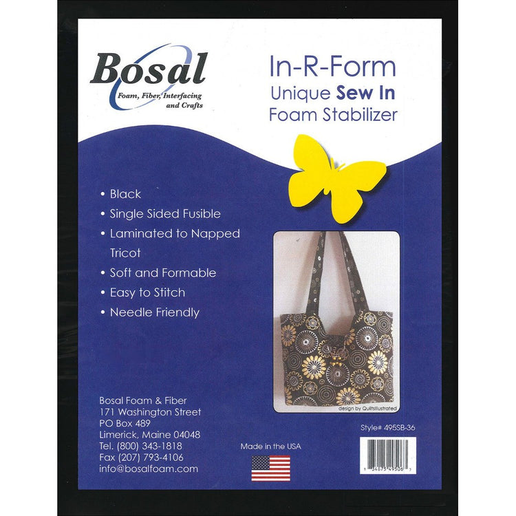 Bosal In-R-Form Sew-In - Black - 18" x 58" image # 43795