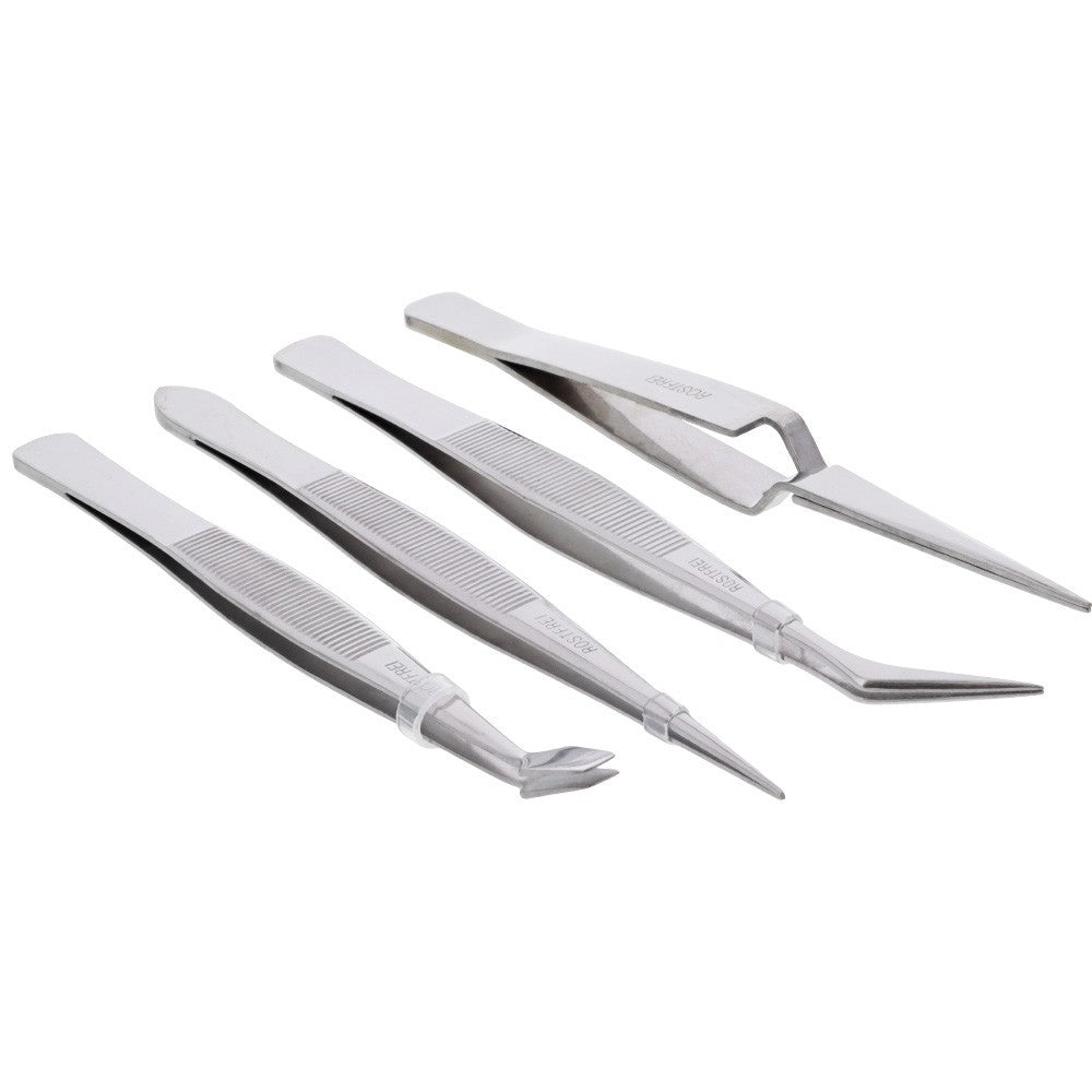 Stainless Steel Tweezer Set (4-pc) #BT-012 image # 81814