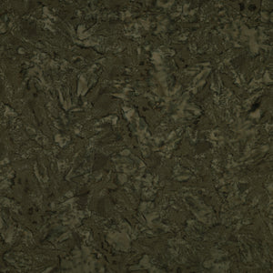 A close-up of a dark olive green textured material with mottled lighter brown and gray tones, filling the entire frame.