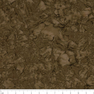 Brown marbled fabric texture with a ruler scale at the bottom indicating inches.
