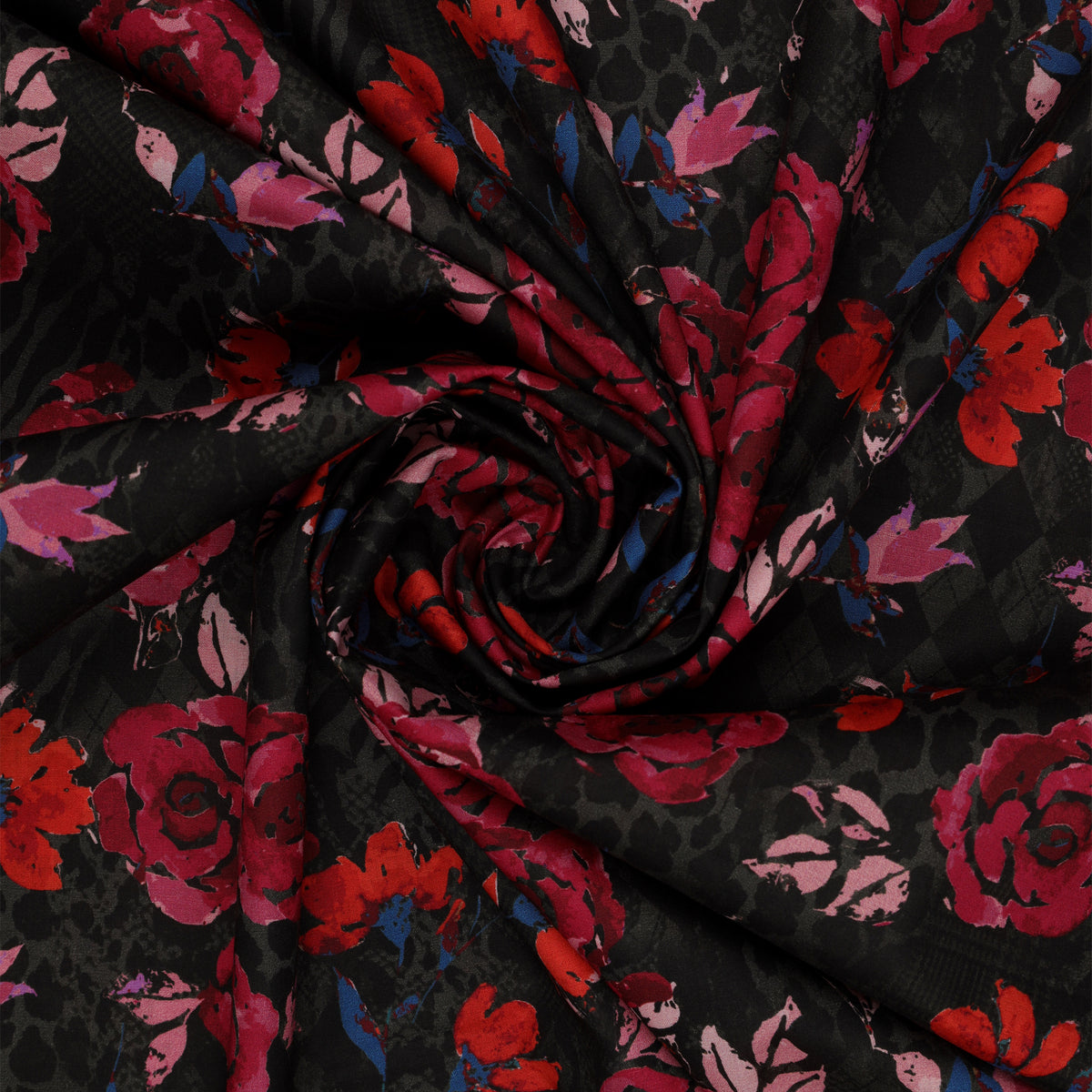 Grunge Gone Glam Fabric Collection - Sweet Jane Rose Noir in Lawn: swirled BX17340L-26