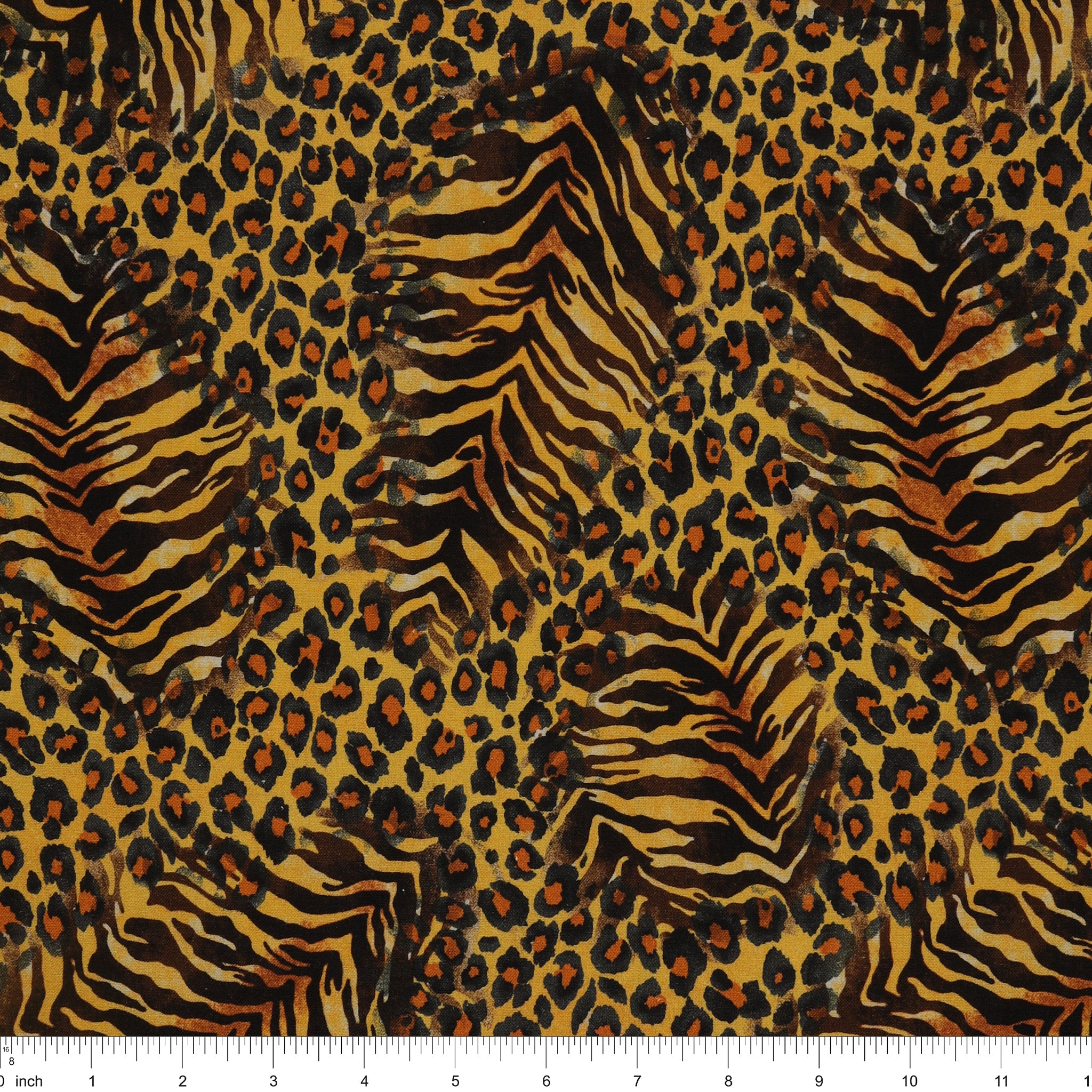 Grunge Gone Glam Fabric Collection - Spirit Animal Neutral Gold: with ruler for scale BX17342-30