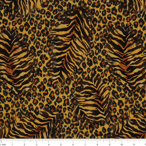Grunge Gone Glam Fabric Collection - Spirit Animal Neutral Gold: with ruler for scale BX17342-30