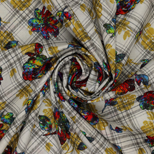 Grunge Gone Glam Fabric Collection - Forever Young Prism Plaid in Lawn: swirled BX17343L-99