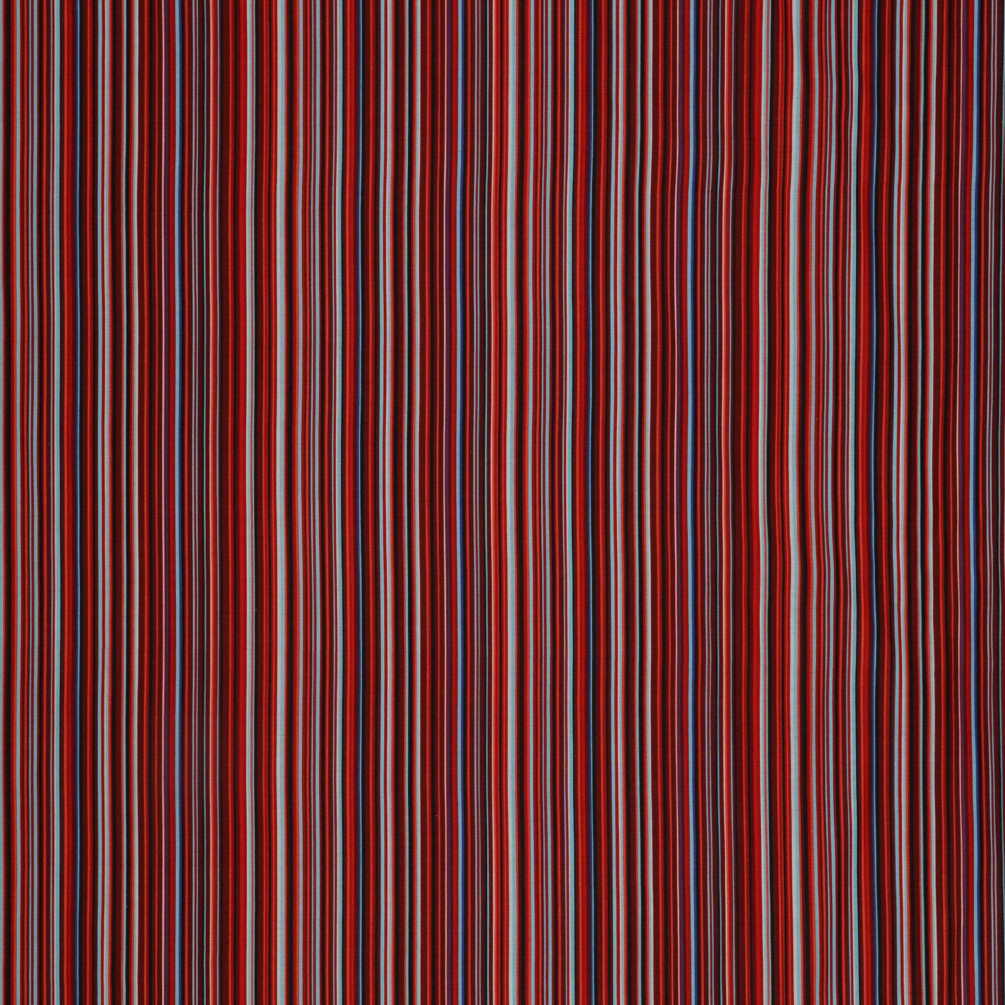 Grunge Gone Glam Fabric Collection - Runway Ready Americana Pop in Lawn: narrow vertical stripes in red, burgundy, black, teal, and pale blue BX17344L-10