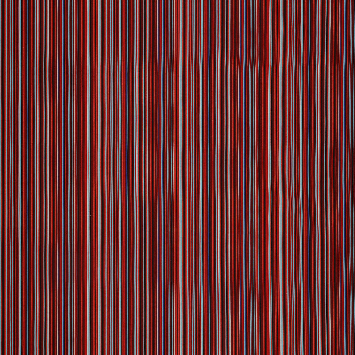 Grunge Gone Glam Fabric Collection - Runway Ready Americana Pop in Lawn: narrow vertical stripes in red, burgundy, black, teal, and pale blue BX17344L-10