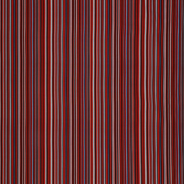 Grunge Gone Glam Fabric Collection - Runway Ready Americana Pop in Lawn: narrow vertical stripes in red, burgundy, black, teal, and pale blue BX17344L-10