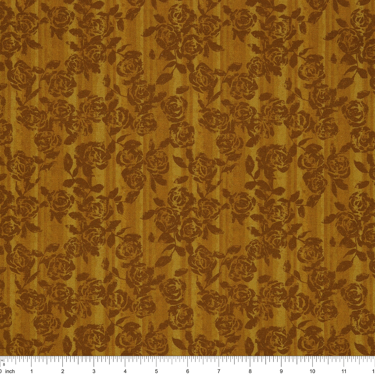 Grunge Gone Glam Fabric Collection - Gilded Garden Maize: with ruler for scale BX17345-33