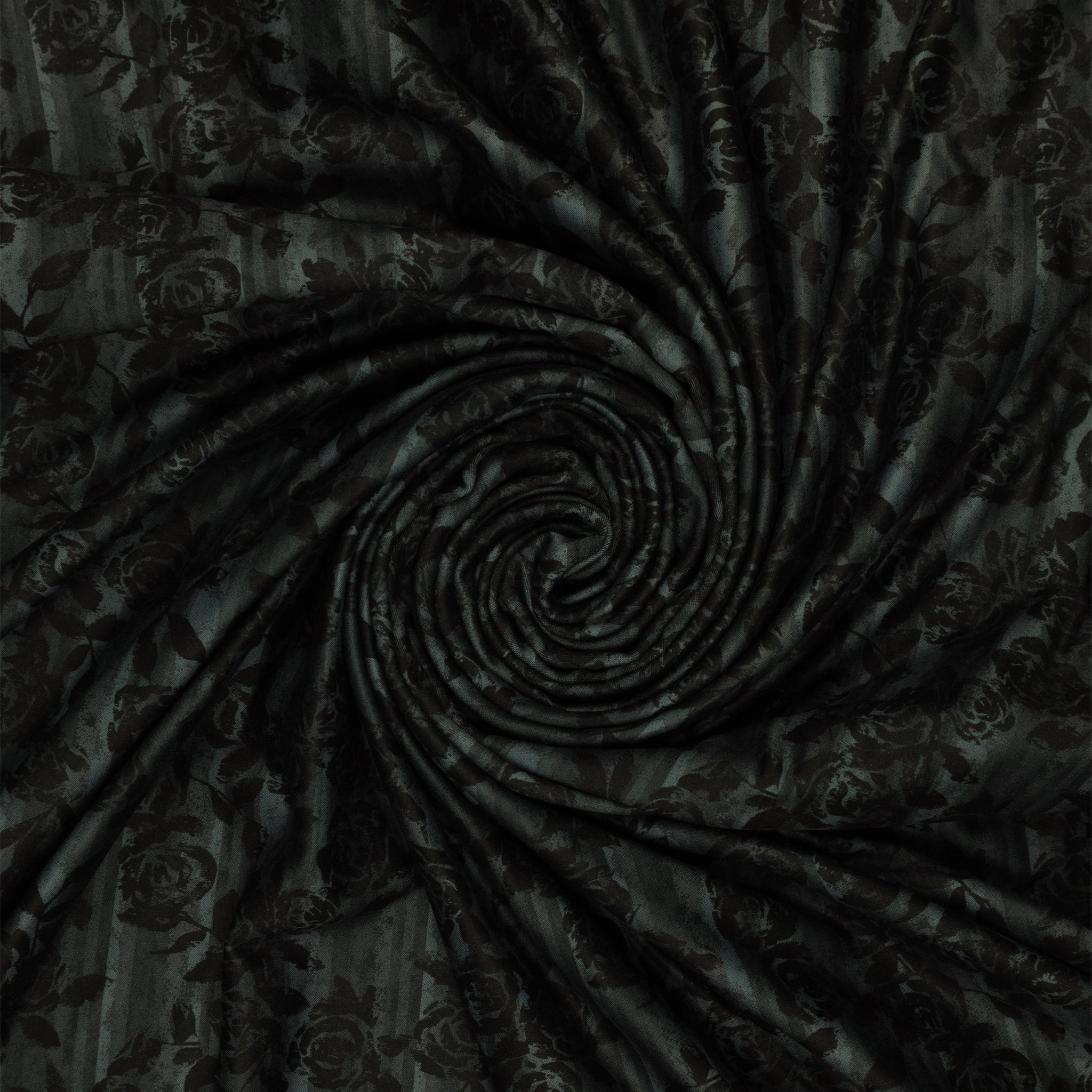 Grunge Gone Glam Fabric Collection - Gilded Garden Charcoal in Poly/Spandex: swirled BX17345X-12