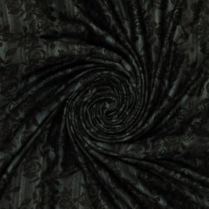 Grunge Gone Glam Fabric Collection - Gilded Garden Charcoal in Poly/Spandex: swirled BX17345X-12