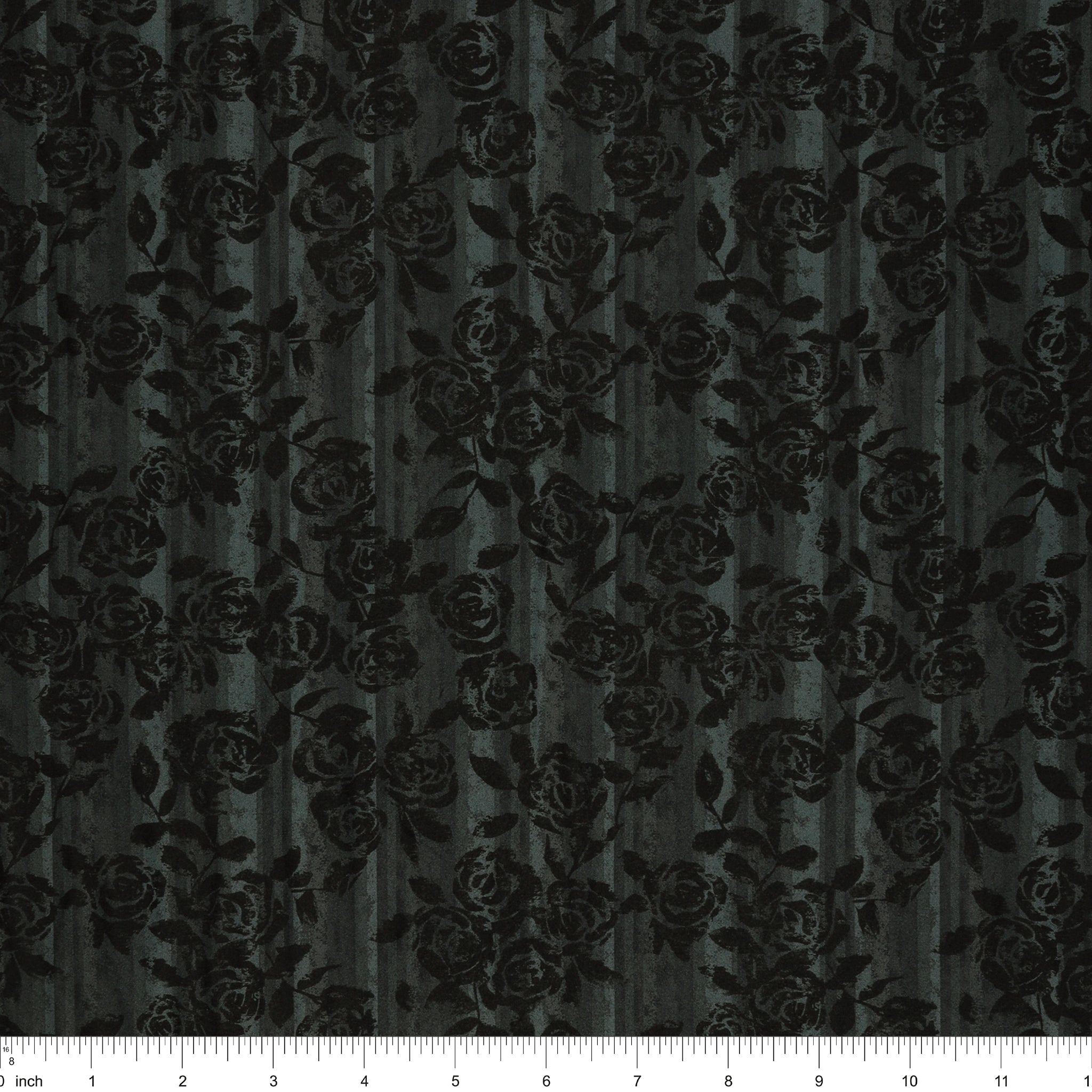 Grunge Gone Glam Fabric Collection - Gilded Garden Charcoal in Poly/Spandex: with ruler for scale BX17345X-12