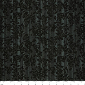 Grunge Gone Glam Fabric Collection - Gilded Garden Charcoal in Poly/Spandex: with ruler for scale BX17345X-12